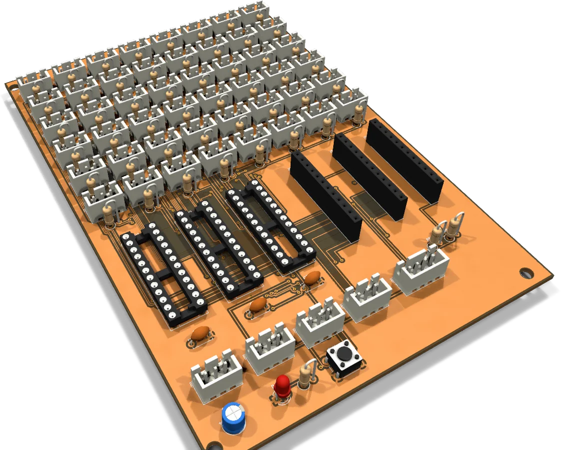 Render 3D de la placa MIDI Brain